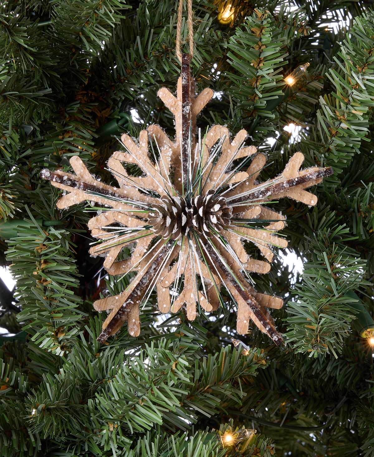 Holiday Lane Nordic Wonderland Rustic Snowflake Ornament, Macy's Exclusive