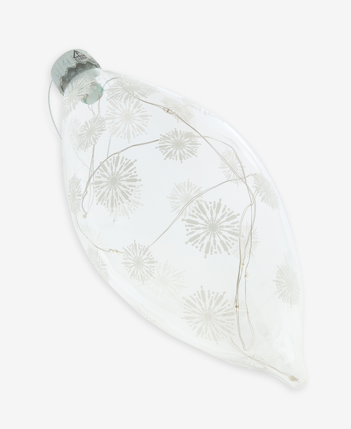 Holiday Lane Iced Delight Light Up Snowflake Finial Ornament, Macy's Exclusive In Transparent