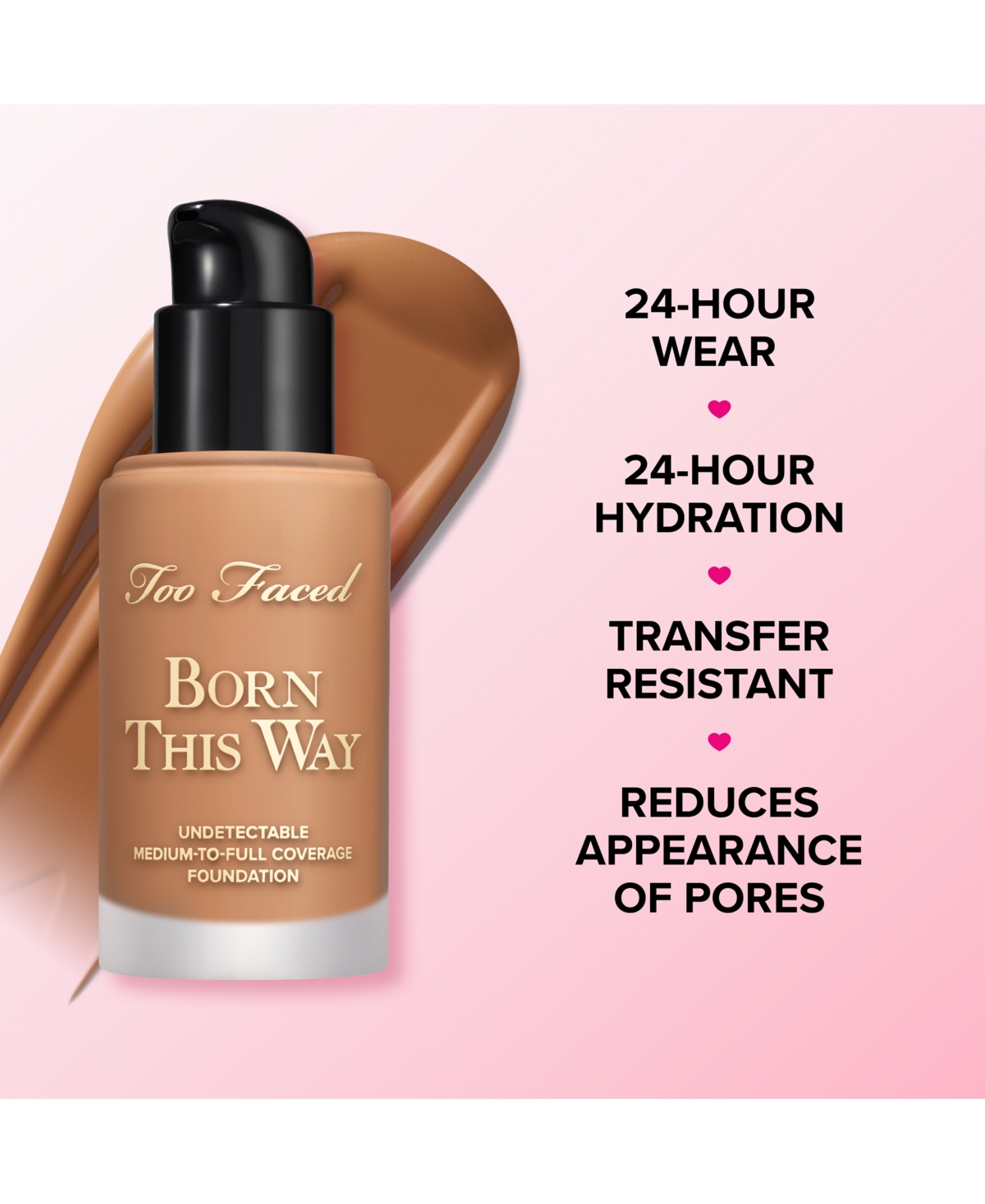 Too Faced Born This Way Undetectable Medium-to-full Coverage Foundation, 1 Oz. In Brown