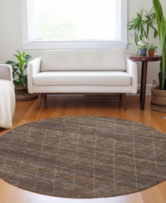 Burano Washable BU3 8'x8' Round Area Rug