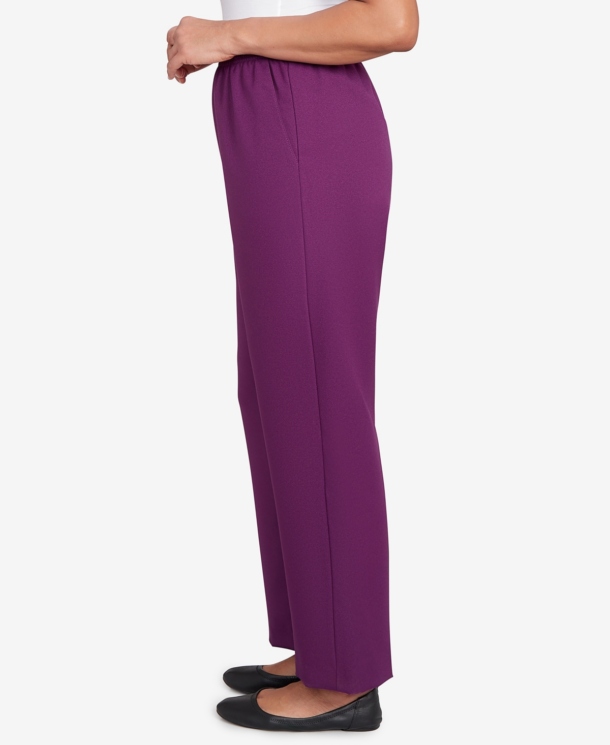 Alfred Dunner Women's Classic Poly Accord Medium Length Pants