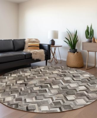 Bozeman Washable BM5 8'x8' Round Area Rug