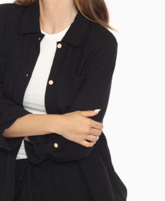 Women's Long Sleeve Button Down Cotton Gauze Set