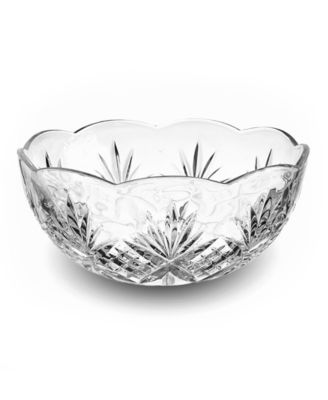 Dublin Crystal Scalloped 3 Piece Serving Bowl Set