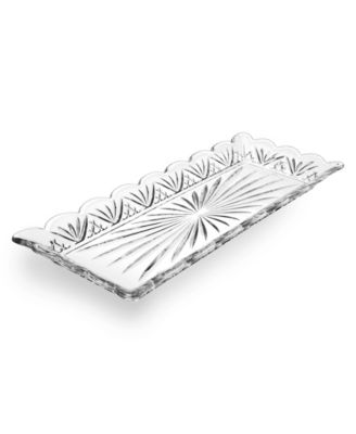 Dublin Crystal 4-Piece Scalloped Appetizer Server Set