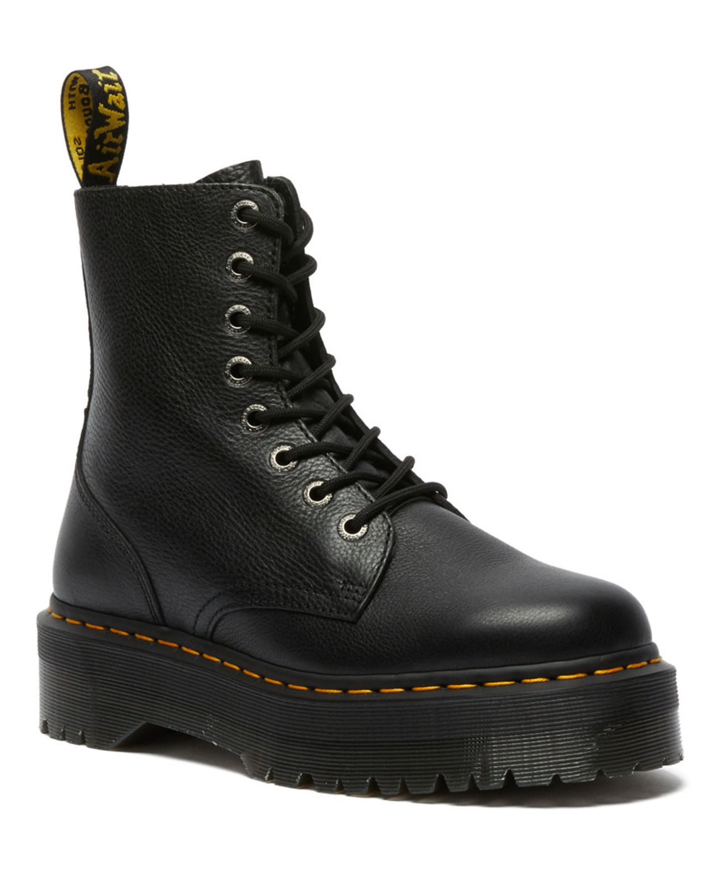 Женские ботинки Dr. Martens Jadon III 8-Eye Lace-Up Platform Combat Booties, цвет: Чёрный — фото 1