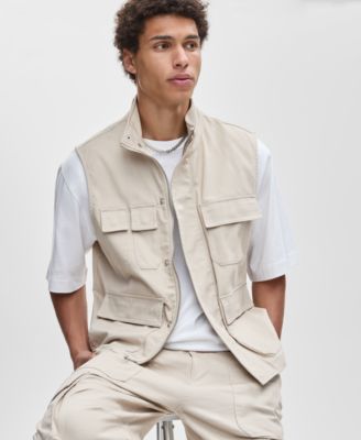 Men's Canvas Cargo Vest, Macy's Exclusive