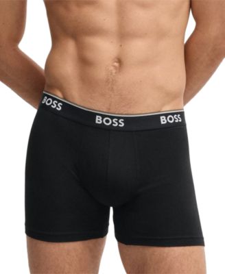 Men's Power 3-Pk. Tipped Logo Waistband Boxer Briefs
