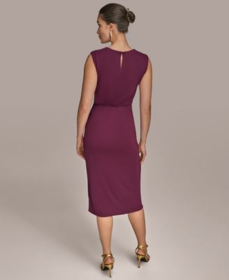 【Donna Karan New York】 Hardware Sleeveless Sheath Dress Donna Karan New York Women's Hardware Sleeveless Sheath