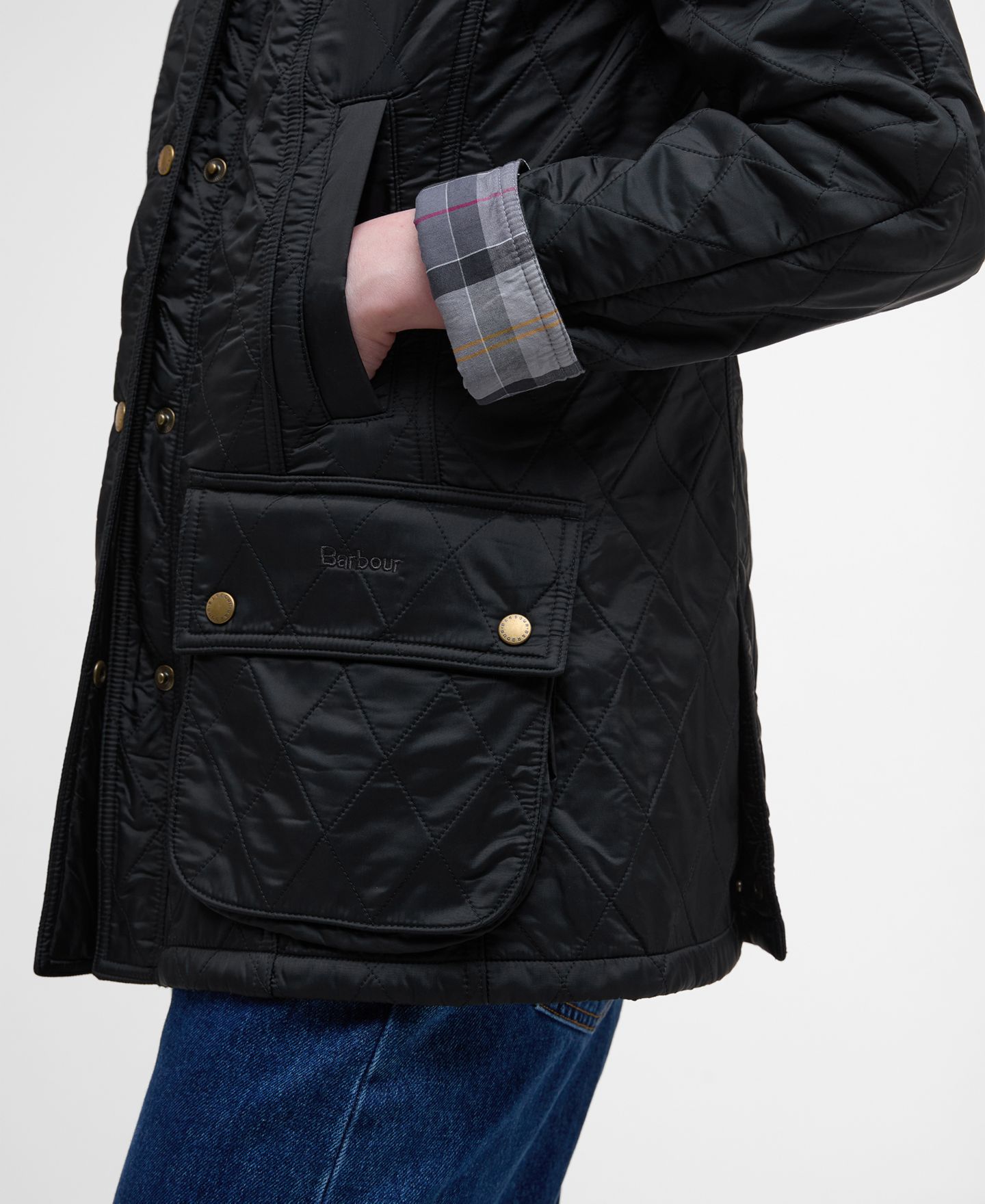 Женская куртка Barbour Beadnell Polarquilt, цвет: Чёрный — фото 4