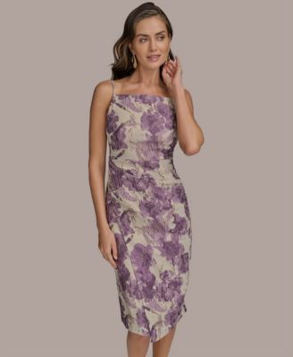 Petite Jacquard Sleeveless Sheath Dress