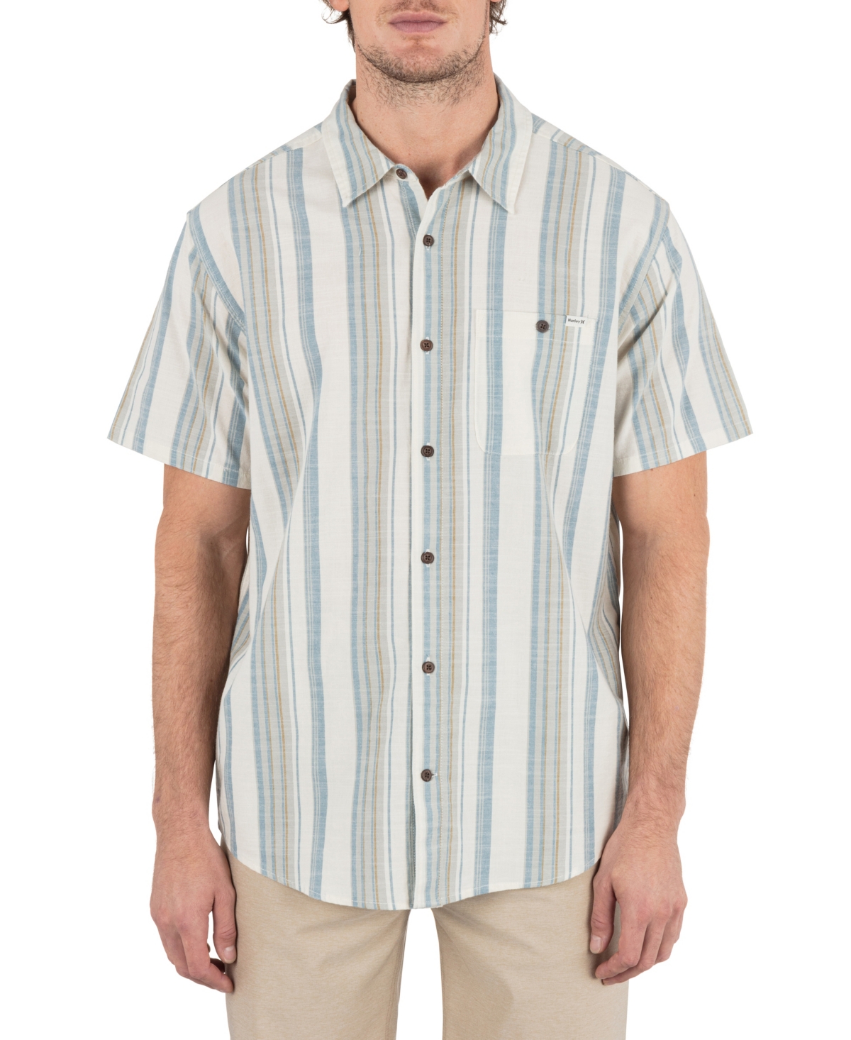 Men's Lido Stripe Short Sleeve Shirt - Barely bone