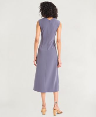 Women's Solid-Color V-Neck Sleeveless Dress