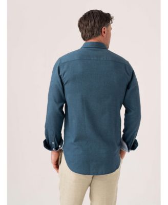 Men's Long Sleeve Cotton Merino Wool Shirt