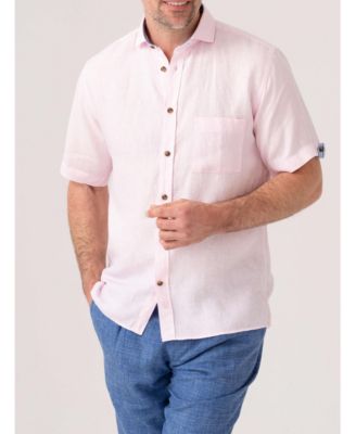 Men's Regular Fit Short Sleeve Linen Shirt