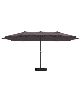 181" x 106" Outdoor Double-Sided Market Umbrella With Base Patio Umbrella