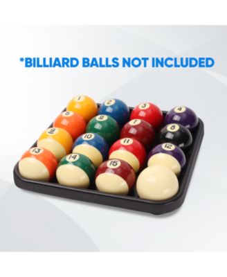 Black Plastic Billiard Ball Carrying Tray,  Pool Ball Storage Holder for 2.25-Inch Regulation Size Balls