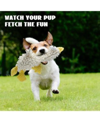 5 PCS Easter Pastel Colors Fuzzy Plush Toys, Colorful Summer Toy, Squeaky Crinkle Cute Dog Toys, Durable Stuffed Toys for All Breeds