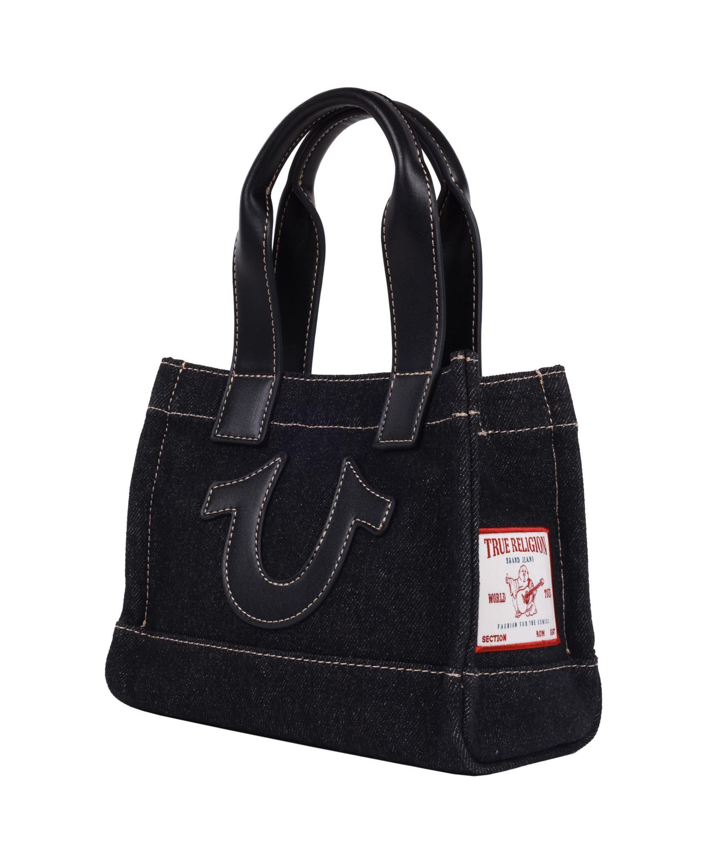 Женская сумка True Religion Mini Denim Tote, цвет: Чёрный — фото 6