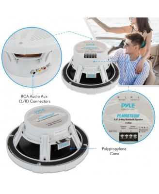 Ceiling Wall Mount Enclosed Speaker, 400W Stereo 6.5" Full Range, Deep Bass, Flush Mount, 50Hz-20kHz, White - PDIW87