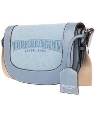 Dark Denim Logo Saddle Bag