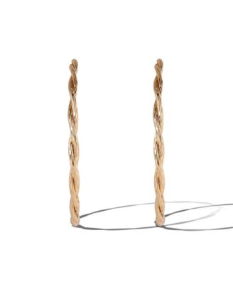 Light Gold Twist Hoop Earrings