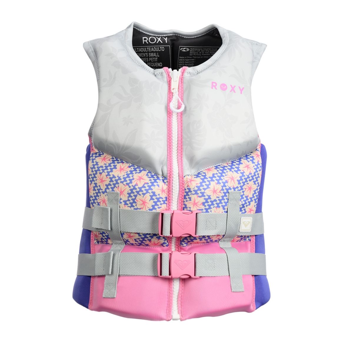Women's Life Vest, Uscg Approved Life Jacket, Evoprene Pfd for water sports - Pink/purple