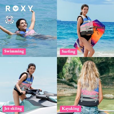 Roxy USCG Approved Women s Life Vest, Lightweight EPE Foam and Oversized Arm Holes