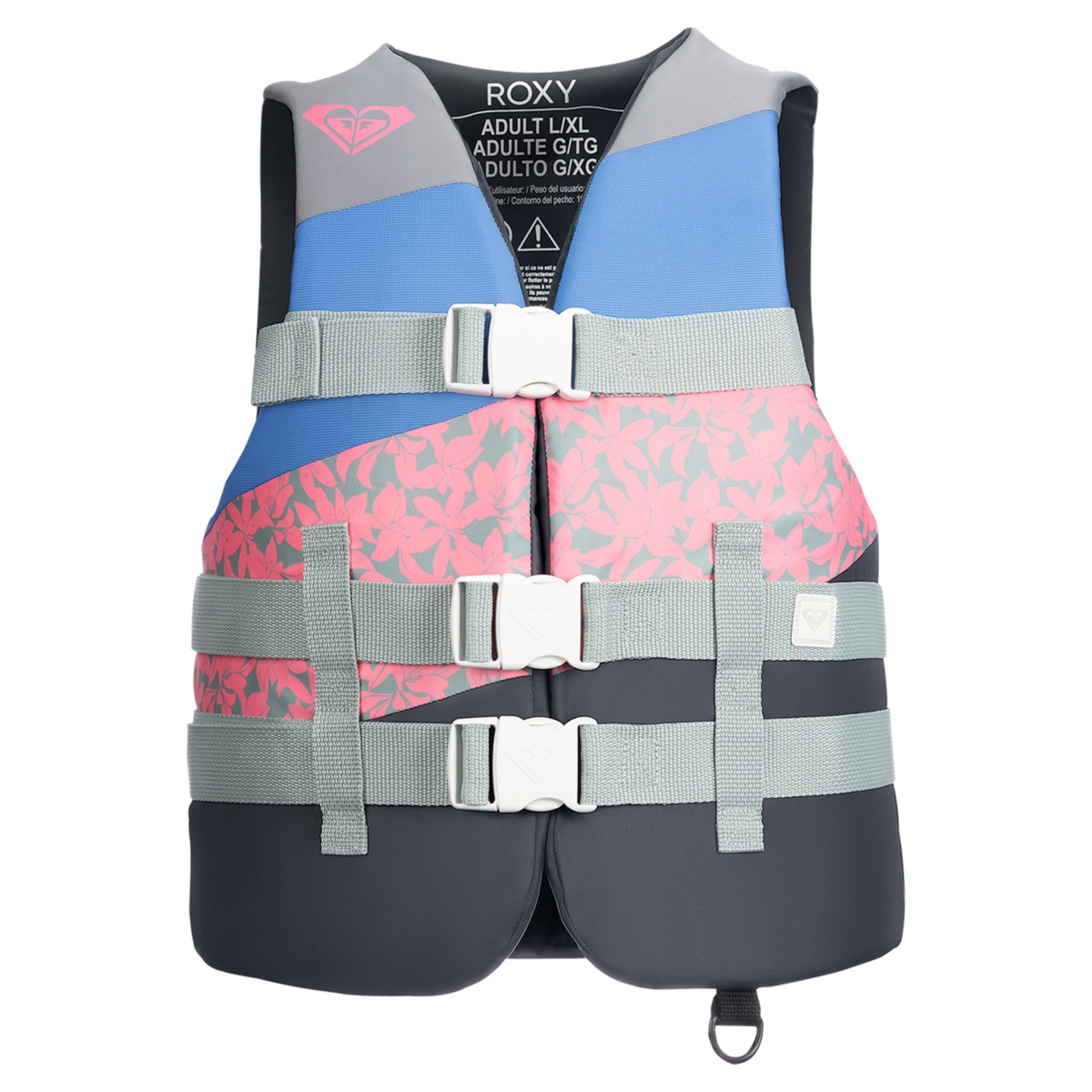 Uscg Approved Women s Life Vest, Lightweight Epe Foam and Oversized Arm Holes - Silver/Purple/Charcoal