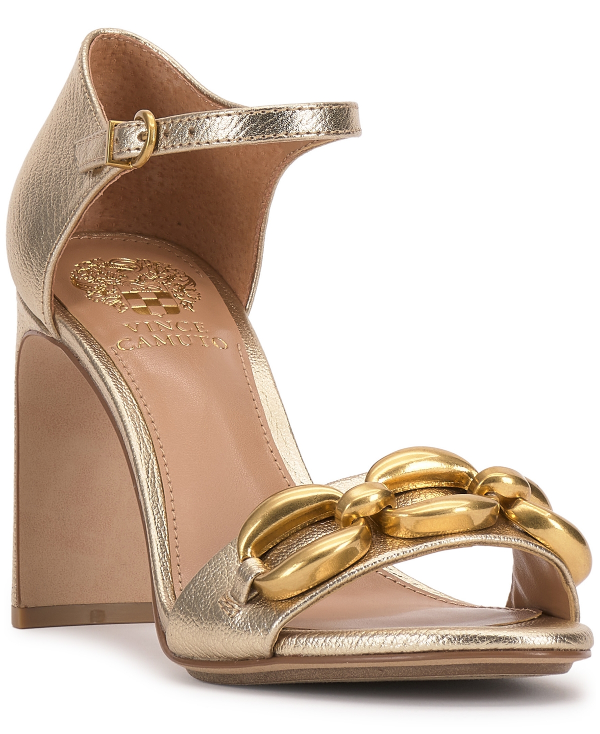 Women's Aurelia Chain High Heel Dress Sandals - Flame Leather