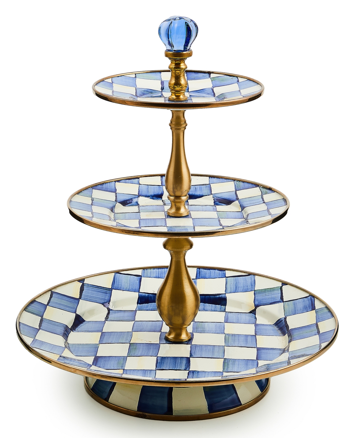 Mackenzie-Childs Royal Check 3-Tier Sweet Stand