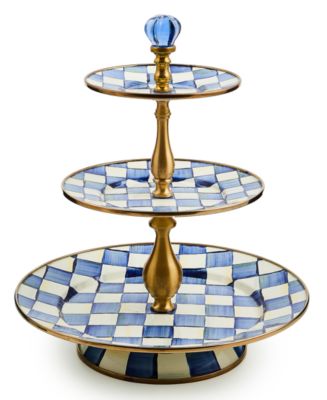 Mackenzie-Childs Royal Check 3-Tier Sweet Stand - Macy's