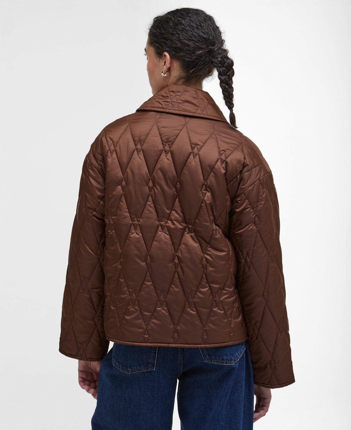 Barbour Bernadette Quilted Barn Jacket In Brown