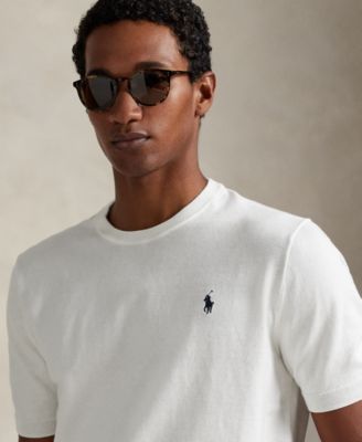 Men's Cotton Crewneck Short-Sleeve Sweater