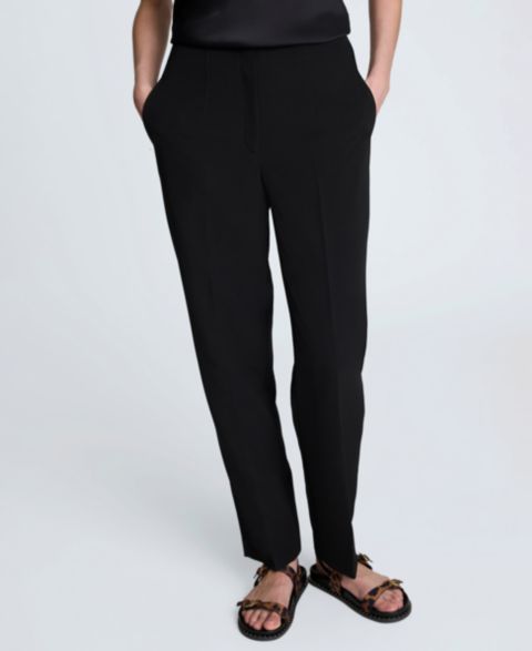 Женские брюки Kenneth Cole Luxe Twill Straight-Leg, цвет: Чёрный