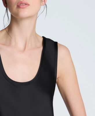 Women's Satin Scoop Neck Sleeveless Top