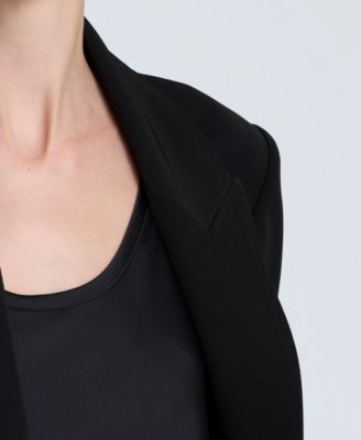 Women's Luxe Twill Double-Breasted Blazer