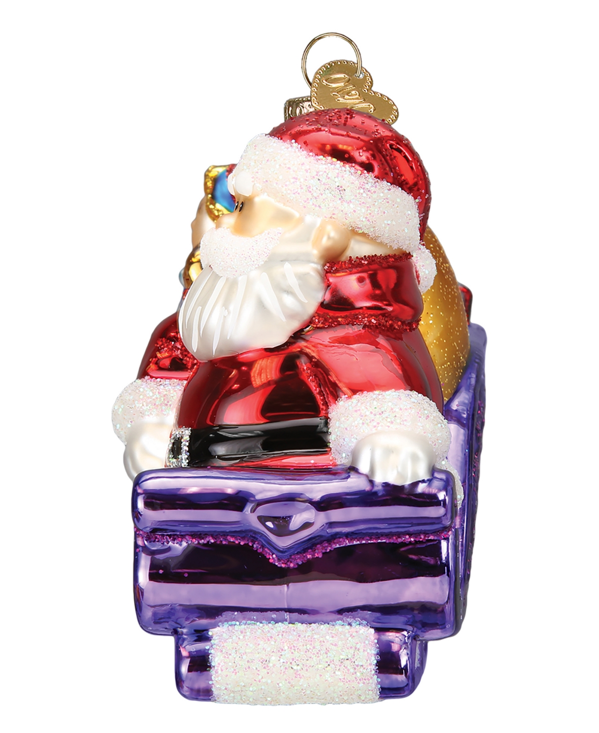 Old World Christmas 3.5" Rudolph The Red-nosed Reindeer Santa And Friends Ornament In Purple