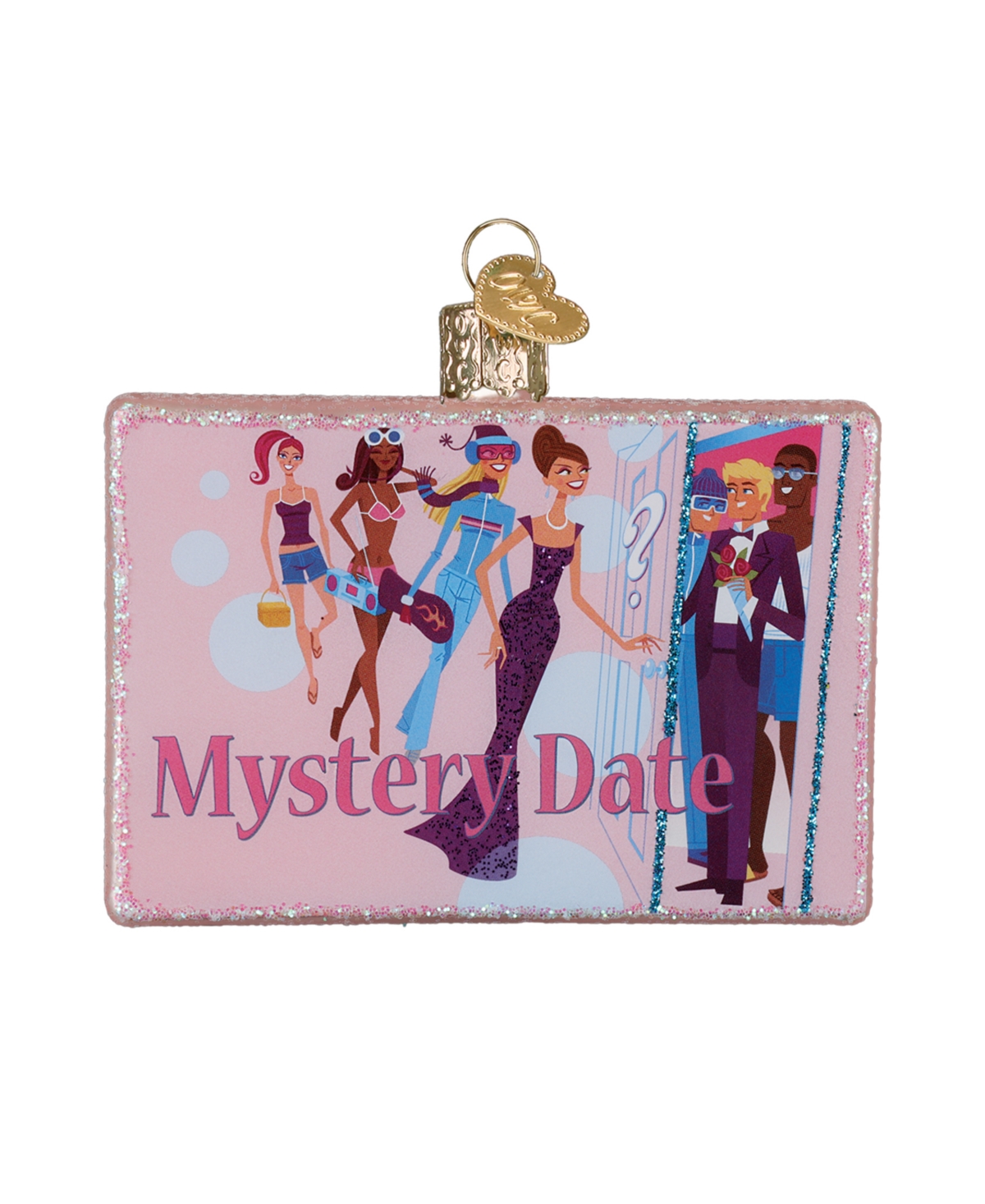 Old World Christmas 2.75" Hasbro Mystery Date Game Ornament