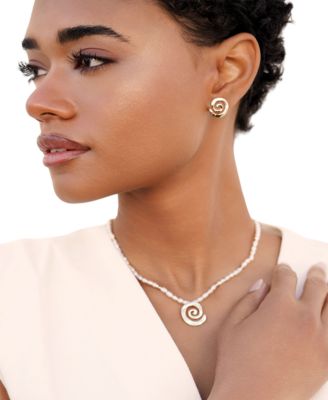 Aura Swirl Stud Earrings