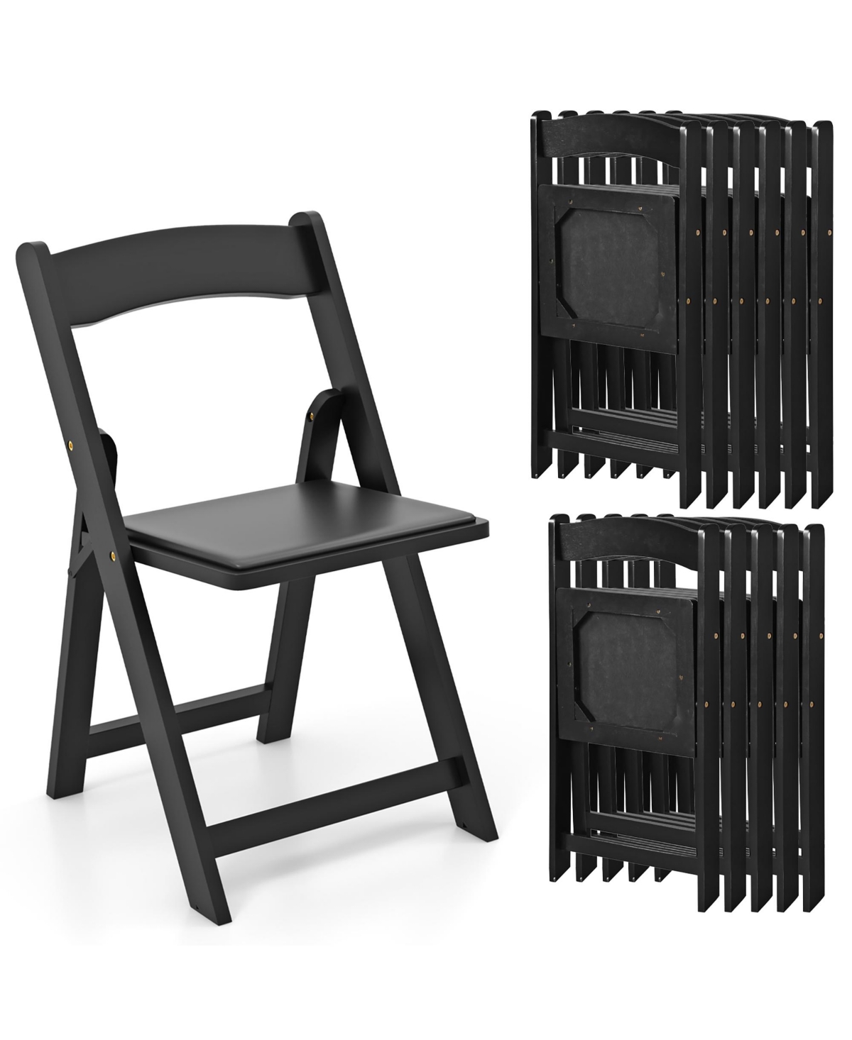 Gymax Set of Dining Chairs w/ Rubber Wood Legs & Padded Seat for Home Office Events