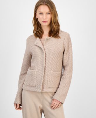 Eileen Fisher - Women's Round Neck Cotton Jacket