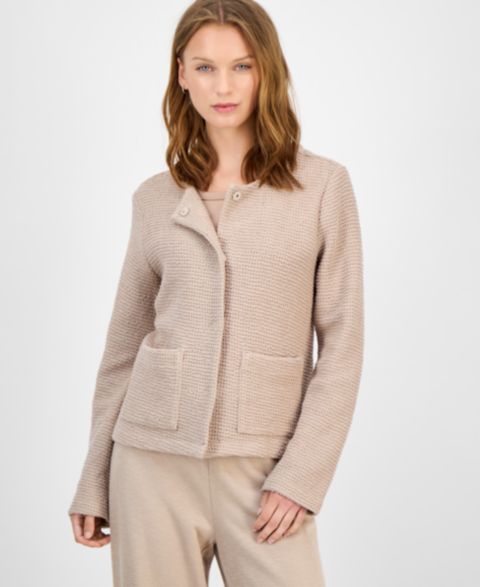 Женские куртки Eileen Fisher Petite Round Neck Jacket