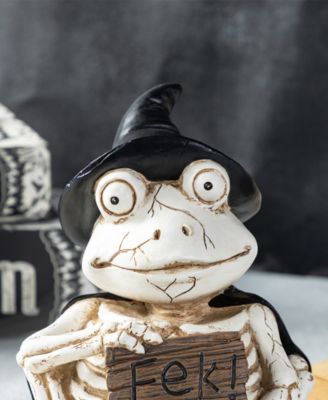 Halloween Resin Skeleton Frogs Table Decor, Set of 2