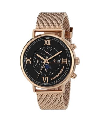 Mens Somptueuse Ltd Black Dial Watch Cv1154