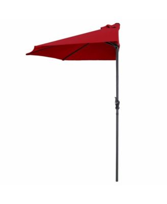 9 Feet Patio Bistro Half Round Umbrella without Weight Base