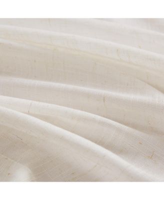 Brigitte Embroidery Eyelet Scalloped Edge Valance Neutral Single 52x18