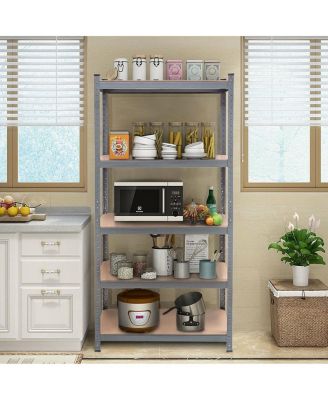 Heavy-Duty Adjustable 5-Level Storage Shelves for Garage, Basement, or Utility Organization