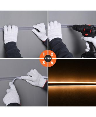 3.3" Plastic U-Channel System, 5-Piece Set for RGB Rope Light Models DEL-D50R, DEL-D100R, DEL-D150R