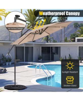 10 Feet Patio Cantilever Umbrella with Tilting System